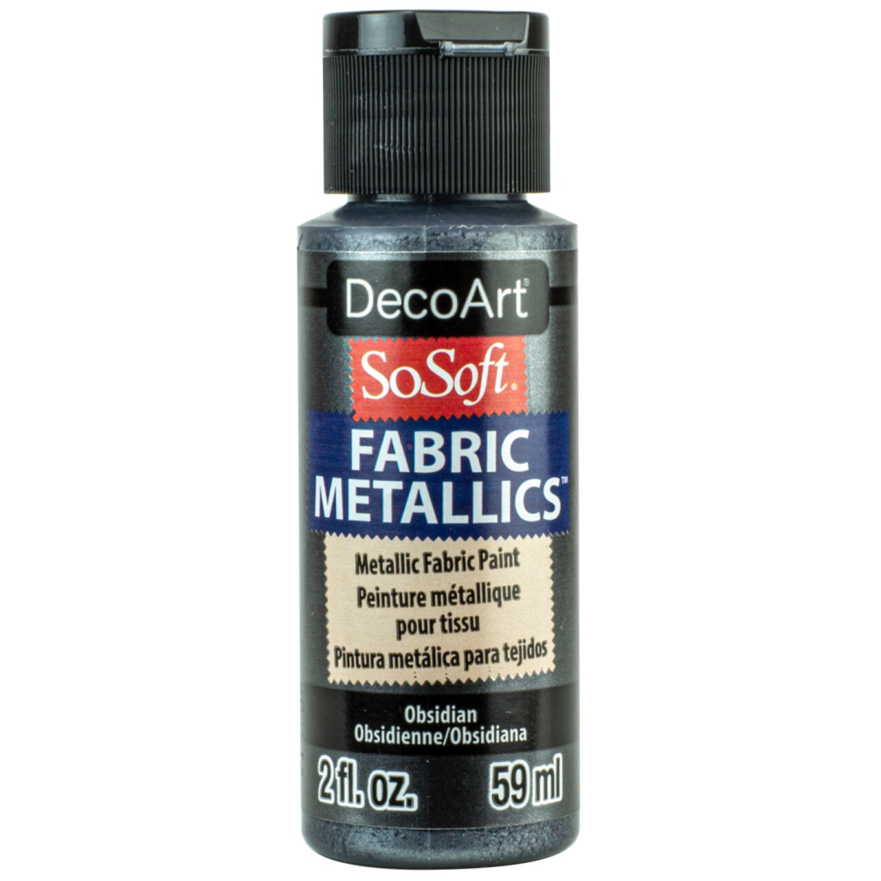 DecoArt SoSoft Metallic Fabric Paint 2oz – The Ultimate Soft, Flexible, Machine Washable Acrylic Paint for Clothing, Canvas Shoes, Tote Bags & DIY Crafts